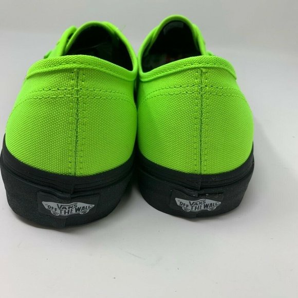 Vans Authentic Neon Green Black Outsole Lace Up - Picture 5 of 6